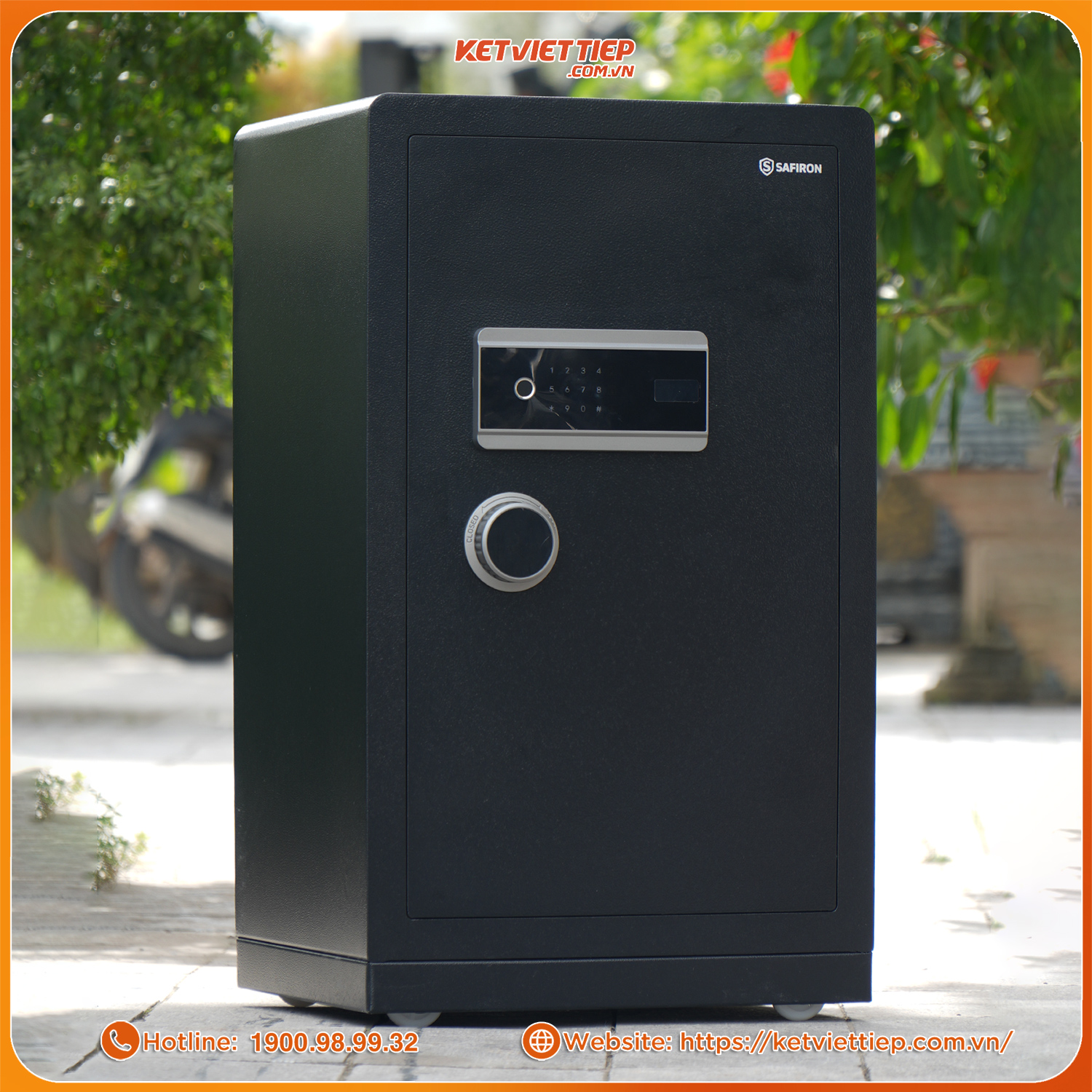 Két Sắt Nhập Khẩu Safiron 80LS Vân Tay Điện Tử Kết Nối APP Điện Thoại