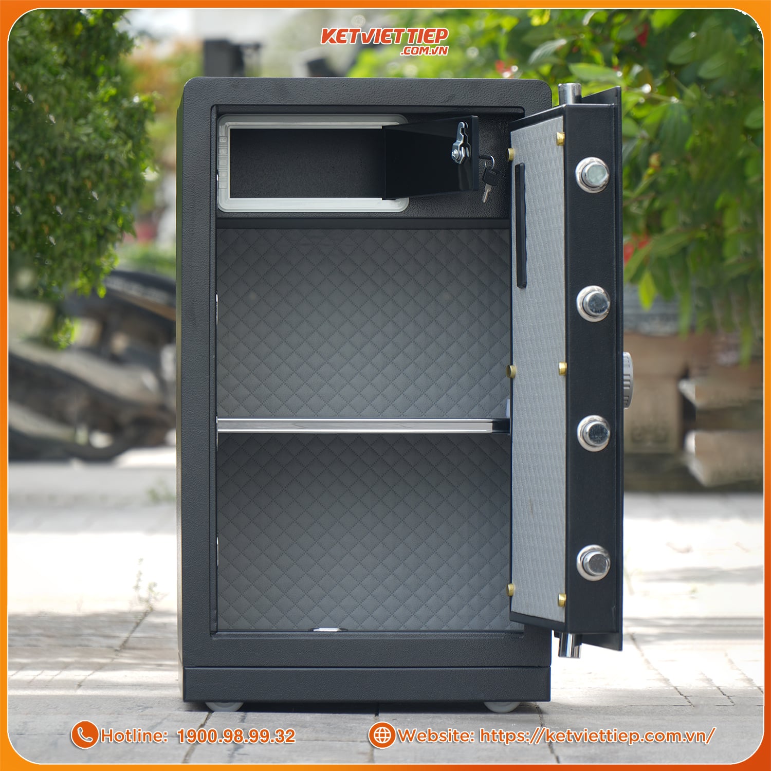 Két Sắt Nhập Khẩu Safiron 80LS Vân Tay Điện Tử Kết Nối APP Điện Thoại