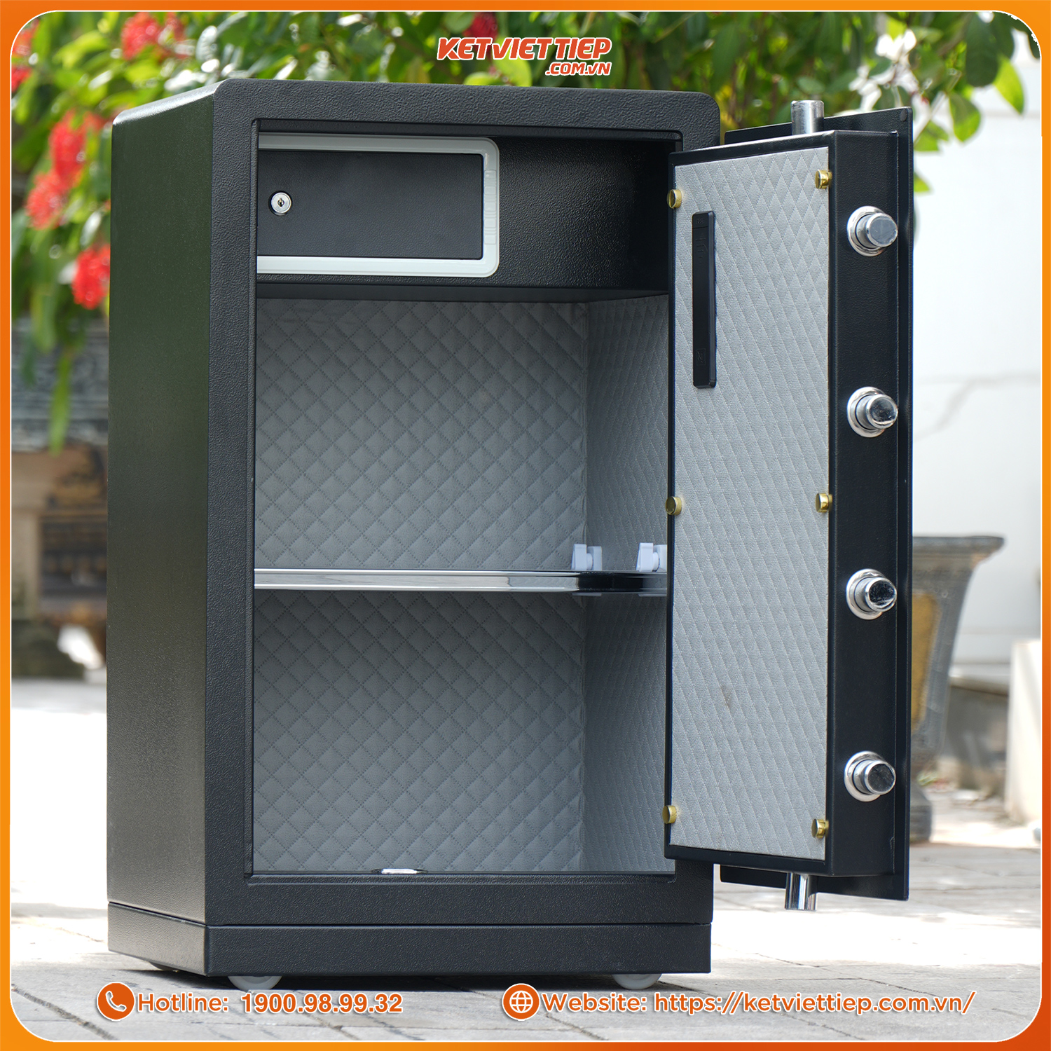 Két Sắt Nhập Khẩu Safiron 80LS Vân Tay Điện Tử Kết Nối APP Điện Thoại