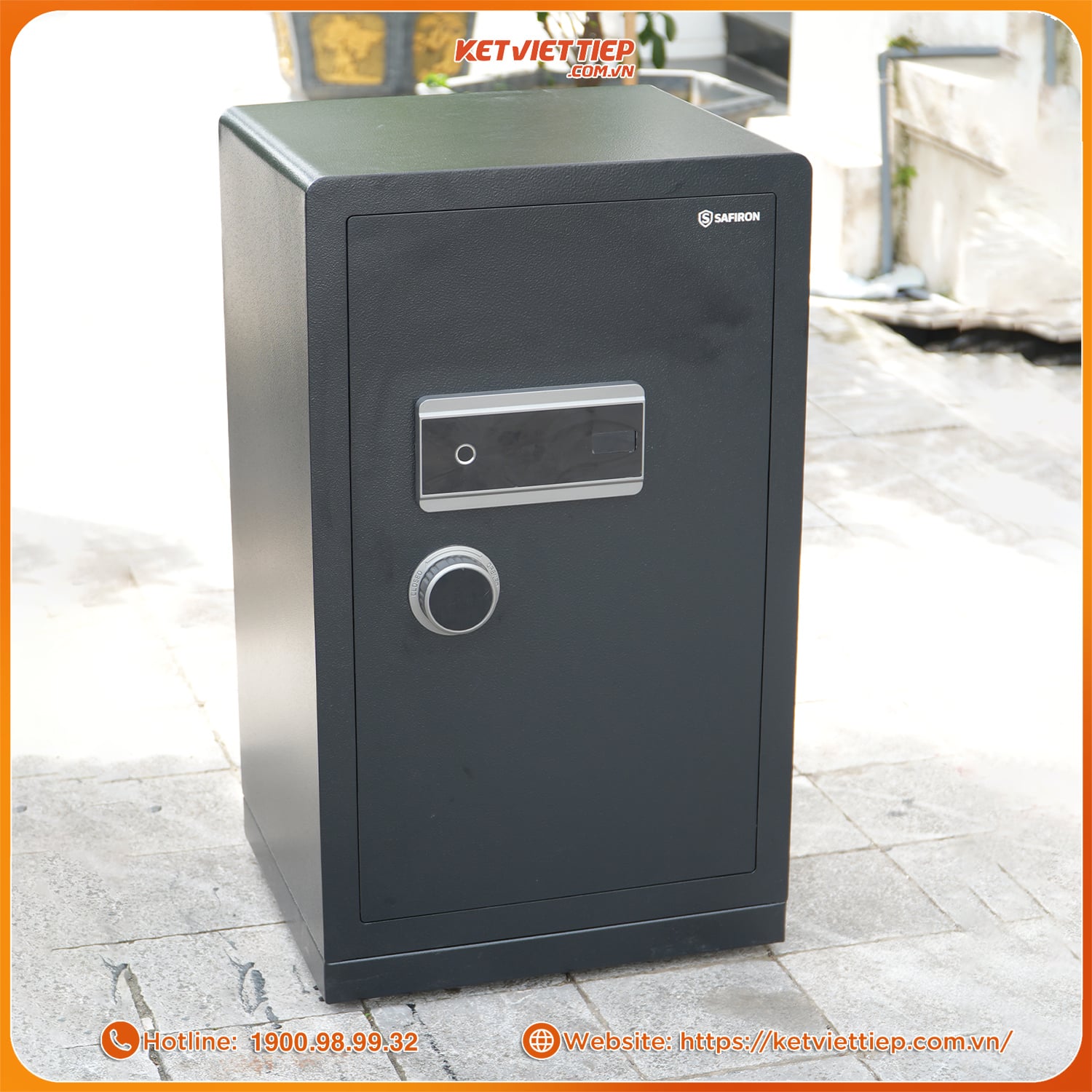 Két Sắt Nhập Khẩu Safiron 80LS Vân Tay Điện Tử Kết Nối APP Điện Thoại