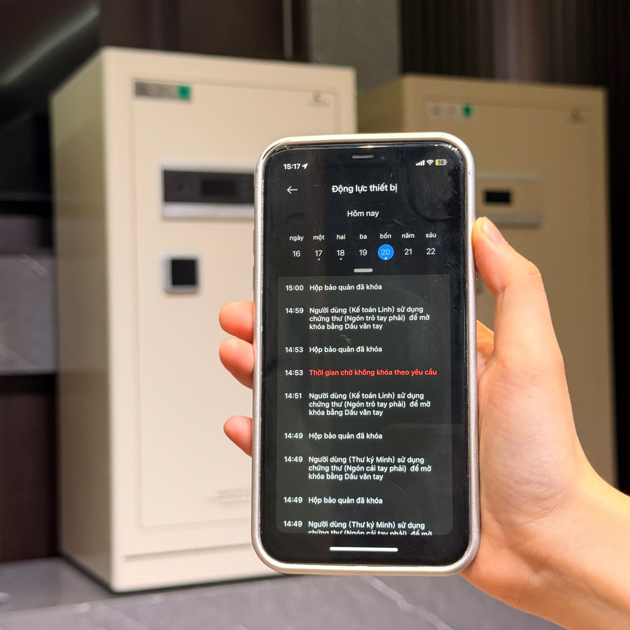 Két Sắt Xiaomi CRMCR 100LE Vân Tay Định Danh Báo Đúng Tên Người Mở, Thân thép Q345 Đúc Đặc 6 Mặt. 8 Chế Độ Cảnh Báo Điện Thoại
