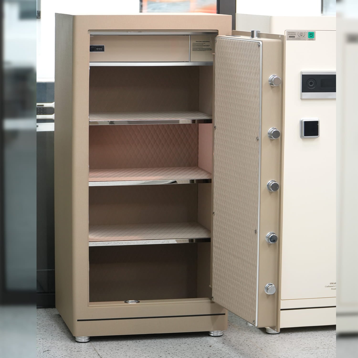 Két Sắt Xiaomi CRMCR 120LE 165kg – Vân Tay Điện Tử Báo Đúng Tên Người Mở, Thép Q345 Đúc Đặc 6 Mặt, Bảo Hành 6 Năm