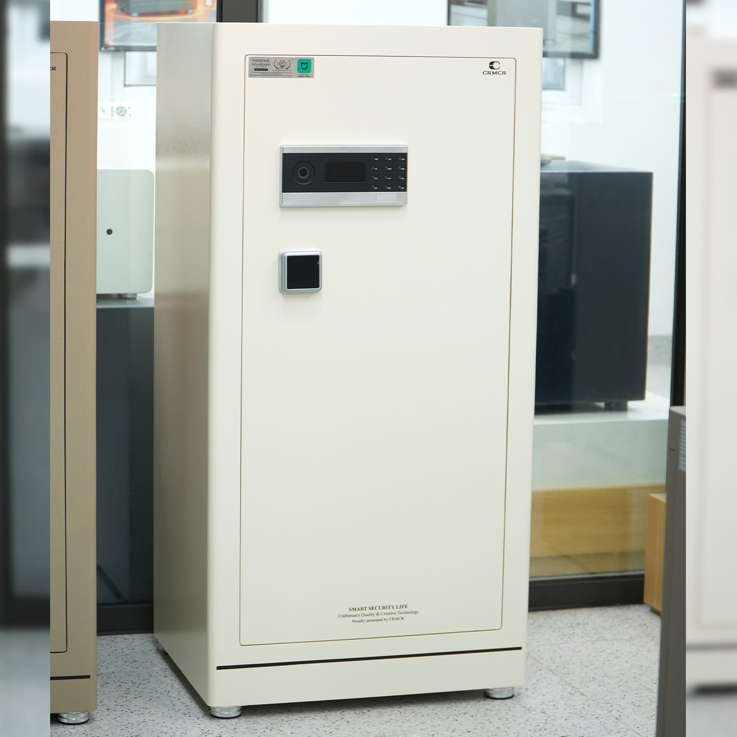 Két Sắt Xiaomi CRMCR 120LE 165kg – Vân Tay Điện Tử Báo Đúng Tên Người Mở, Thép Q345 Đúc Đặc 6 Mặt, Bảo Hành 6 Năm