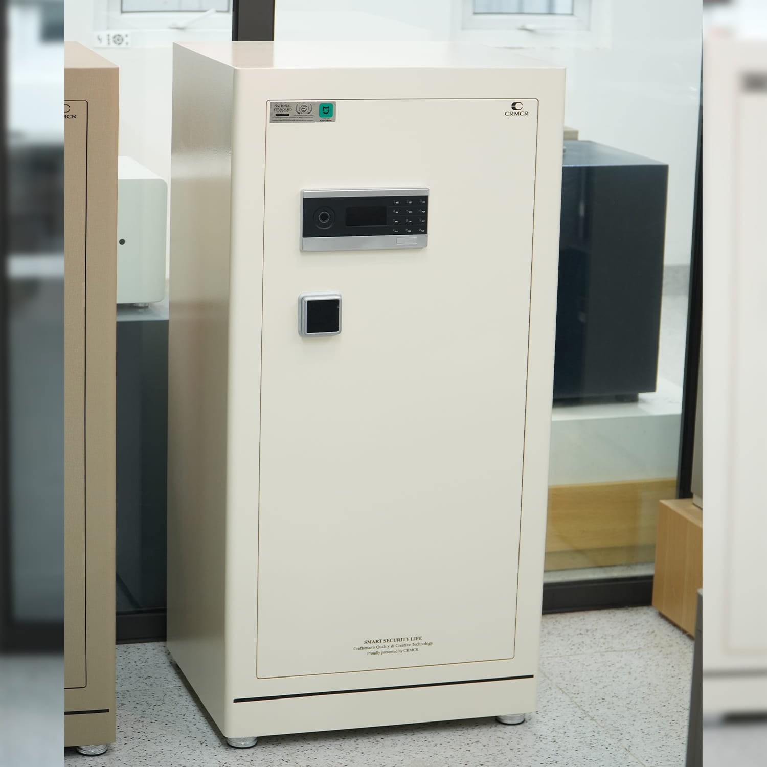 Két Sắt Xiaomi CRMCR 120LE 165kg – Vân Tay Điện Tử Báo Đúng Tên Người Mở, Thép Q345 Đúc Đặc 6 Mặt, Bảo Hành 6 Năm