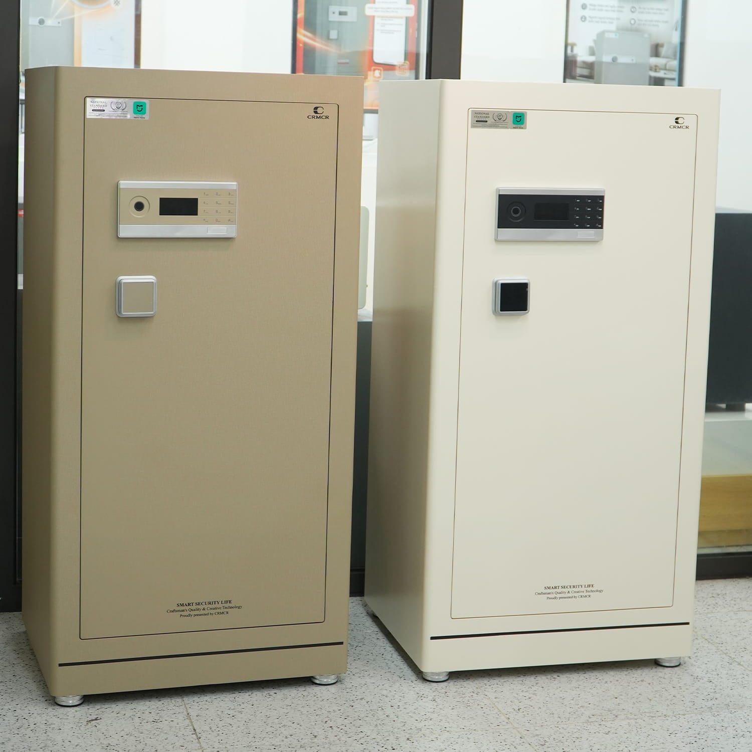 Két Sắt Xiaomi CRMCR 120LE 165kg – Vân Tay Điện Tử Báo Đúng Tên Người Mở, Thép Q345 Đúc Đặc 6 Mặt, Bảo Hành 6 Năm