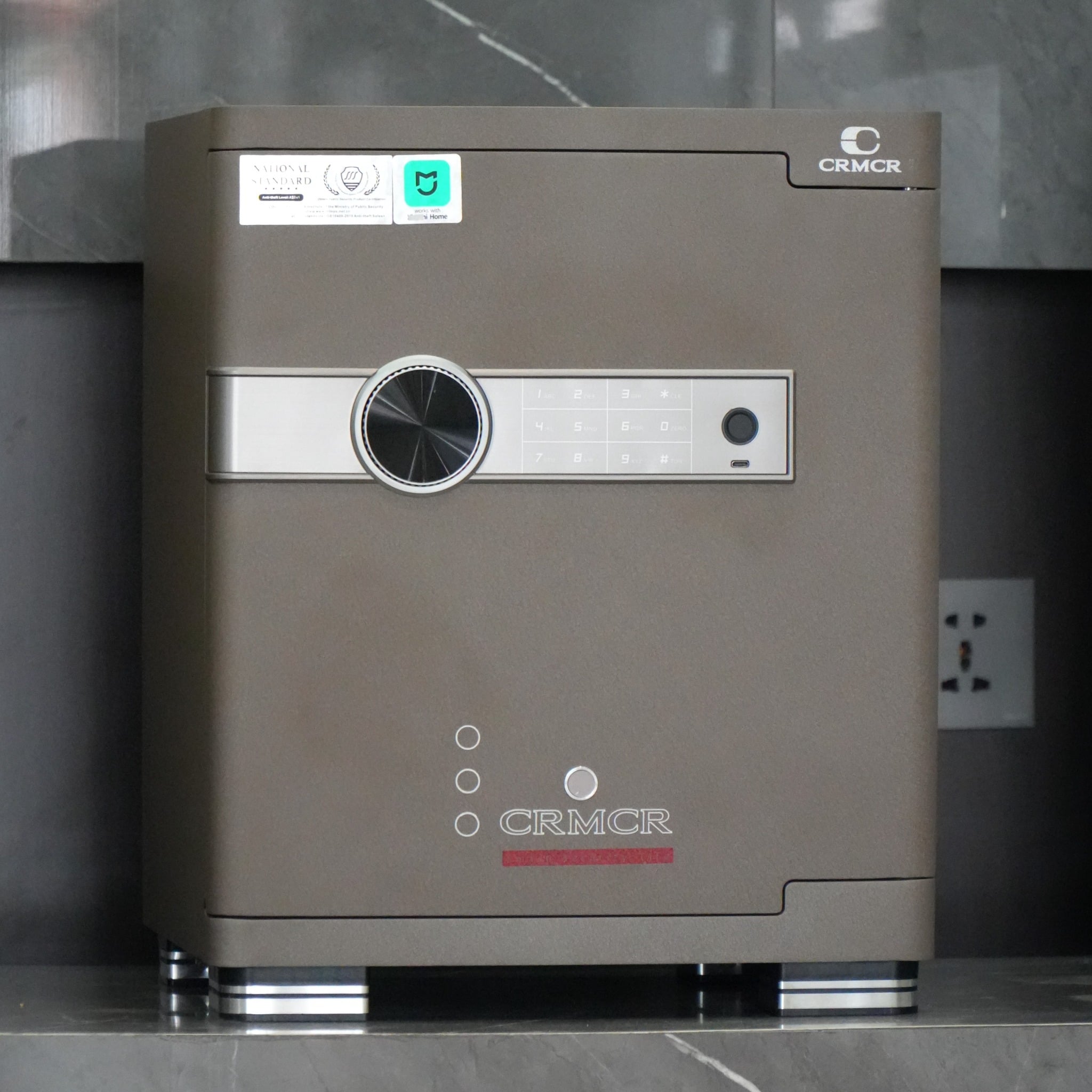 Két Sắt Xiaomi CRMCR 45JB Khóa Vân Tay Điện Tử, cảnh báo điện thoại