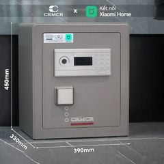 Két Sắt Nhập Khẩu Xiaomi CRMCR 45LB Vân Tay Điện Tử, Xác Minh Danh Tính Người Mở