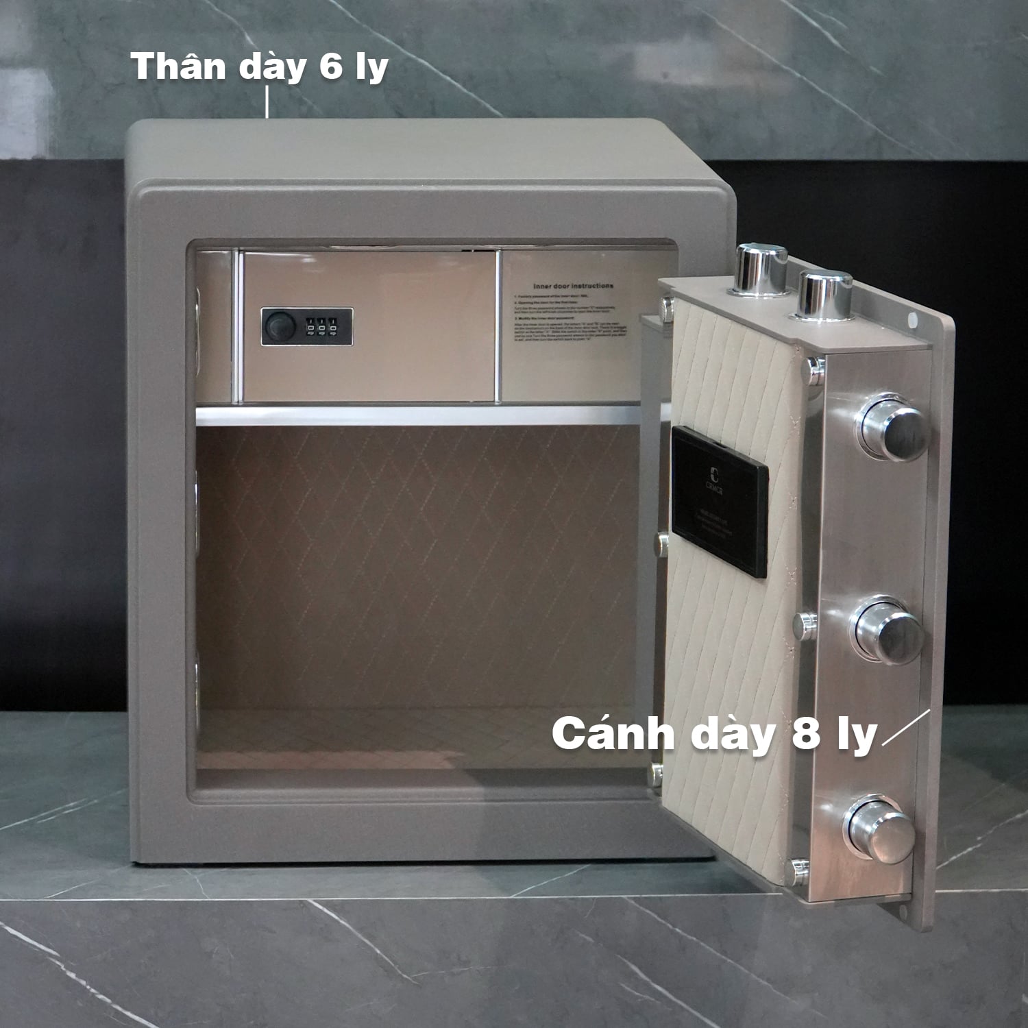 Két Sắt Nhập Khẩu Xiaomi CRMCR 45LB Vân Tay Điện Tử, Xác Minh Danh Tính Người Mở