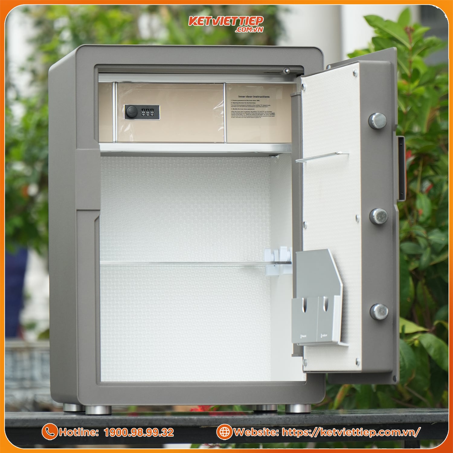 Két Sắt Xiaomi CRMCR 60MS Khóa Vân Tay Điện Tử, Kết Nối App Xiaomi Home