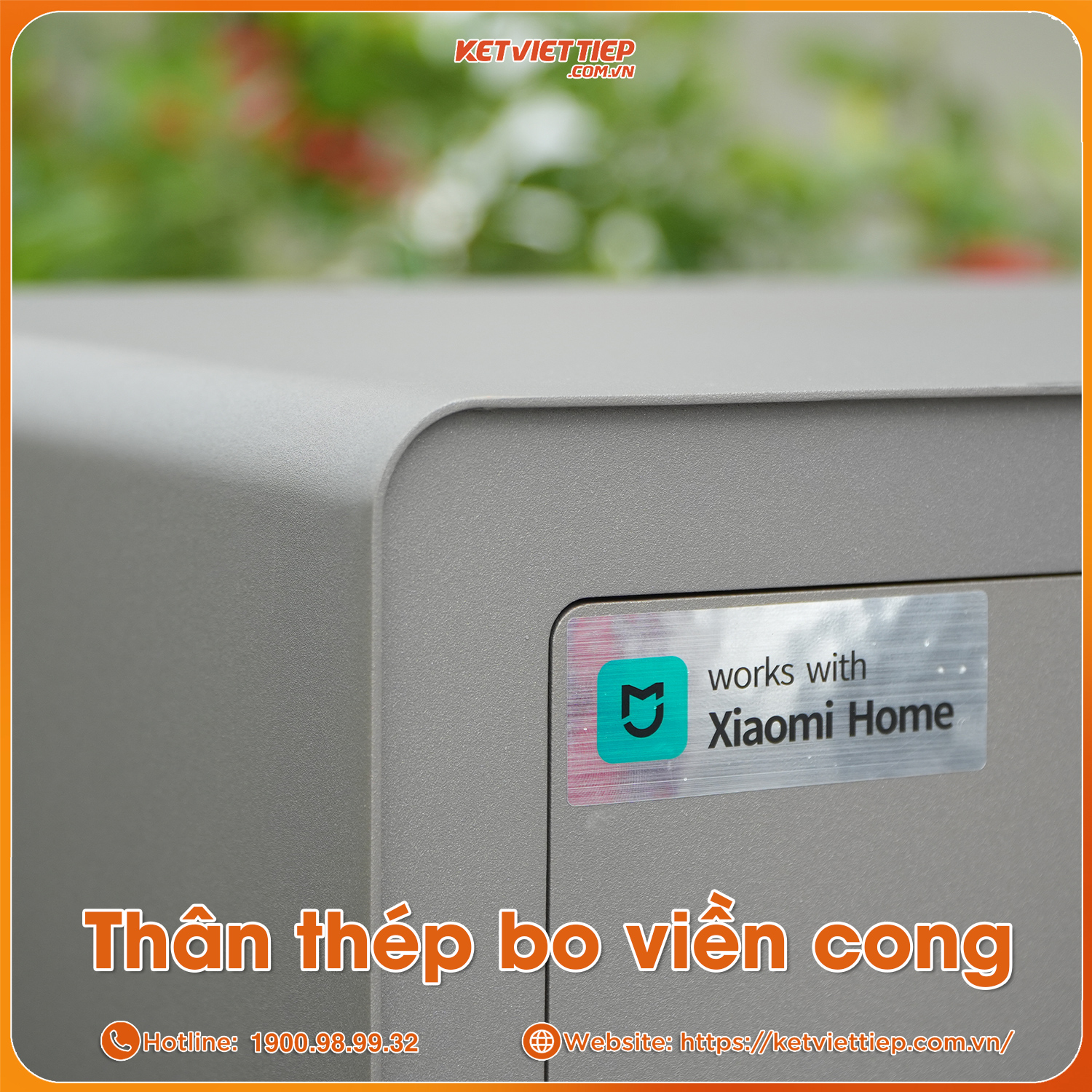 Két Sắt Xiaomi CRMCR 60MS Khóa Vân Tay Điện Tử, Kết Nối App Xiaomi Home