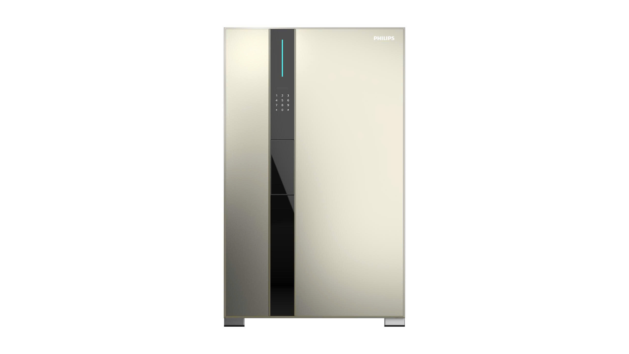 Két Sắt Philips VALIS-8BU Mở Bằng Tĩnh Mạch Lòng Bàn Tay Không Chạm, Cảnh Báo App Tuya Smart 24/7, Thân Thép Vi Carbon Nguyên Khối