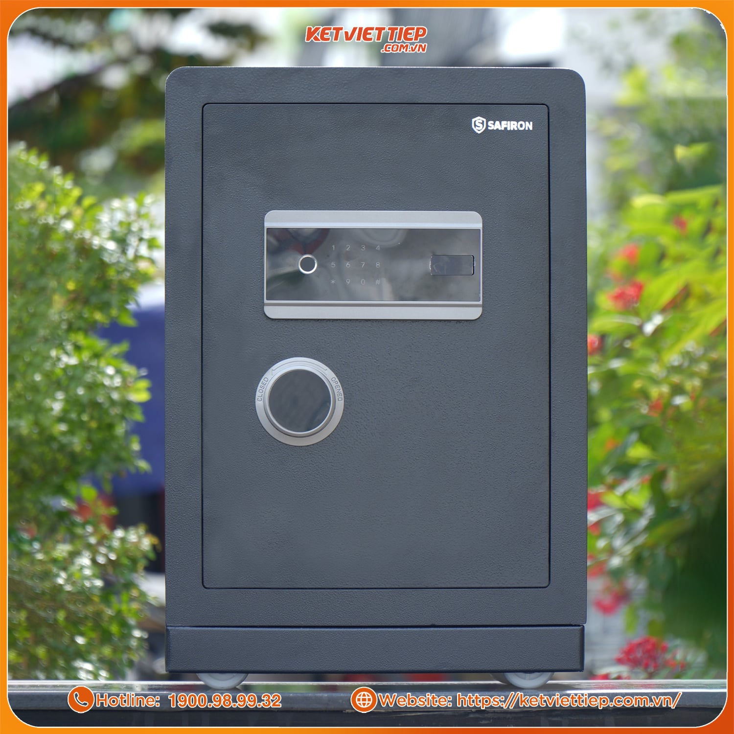 Két Sắt Nhập Khẩu Safiron 60LS Vân Tay Điện Tử Kết Nối App Điện Thoại