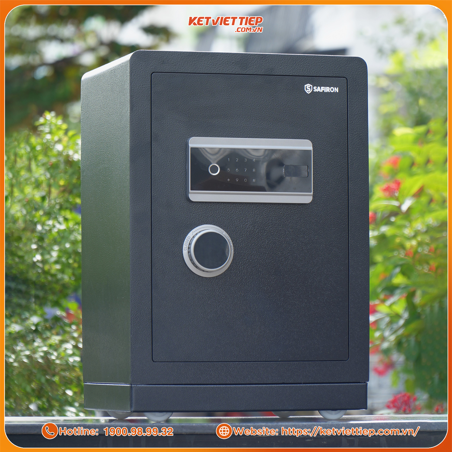 Két Sắt Nhập Khẩu Safiron 60LS Vân Tay Điện Tử Kết Nối App Điện Thoại