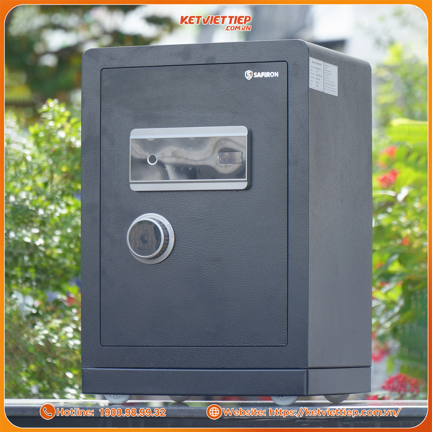 Két Sắt Nhập Khẩu Safiron 60LS Vân Tay Điện Tử Kết Nối App Điện Thoại