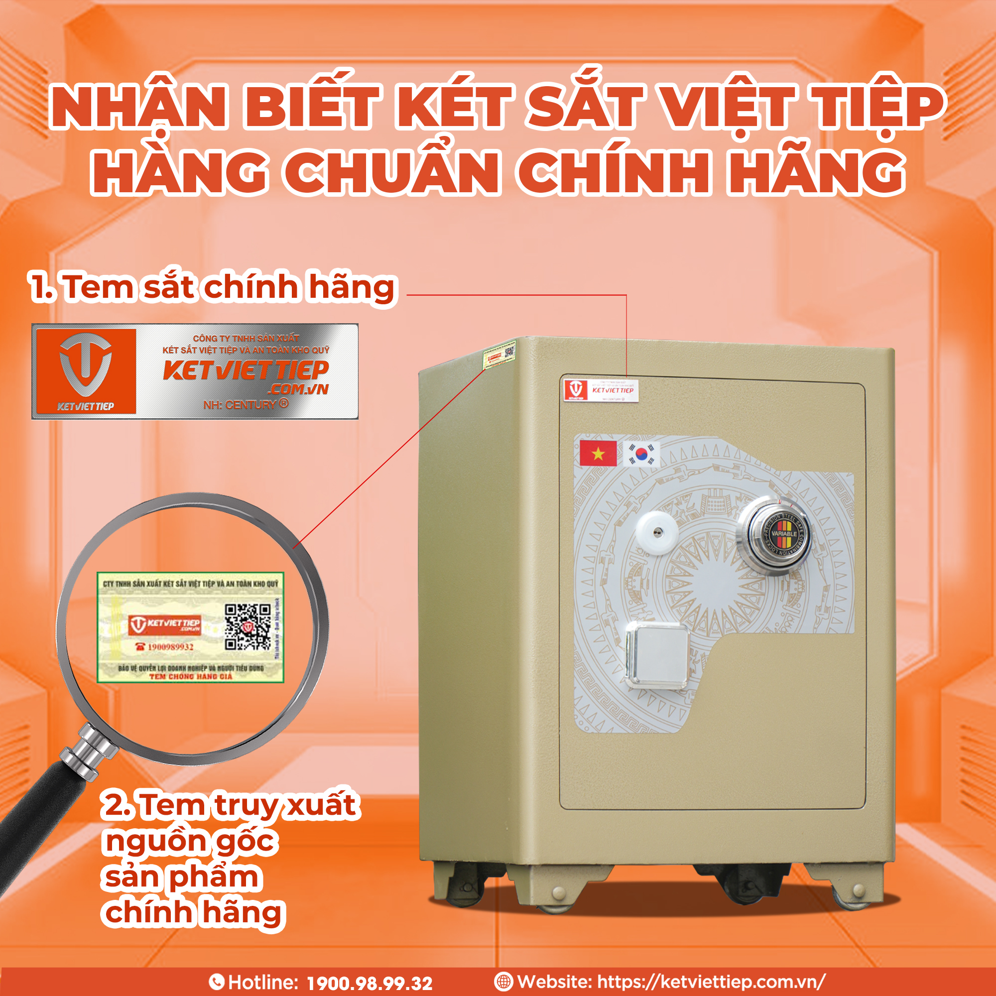 Két sắt Việt Tiệp siêu cường KC188B Khóa Cơ Đổi Mã