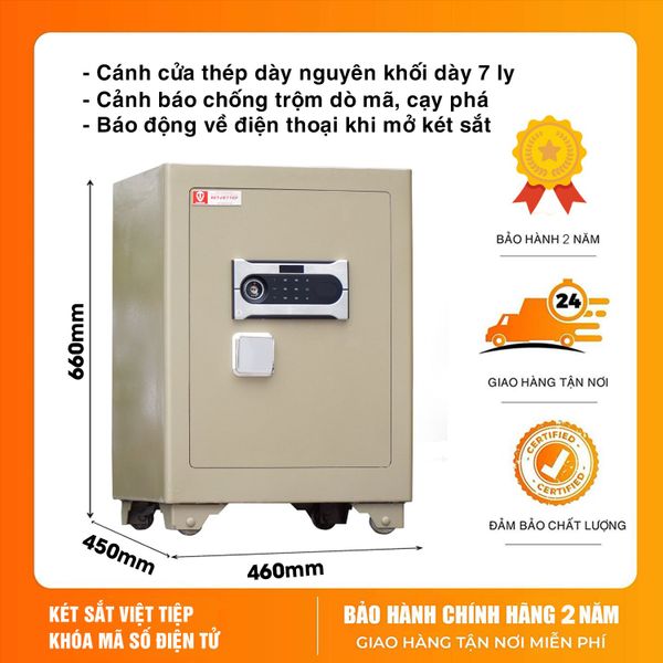 Két sắt siêu cường Việt Tiệp KVTSC66DT Khóa điện tử chống cháy