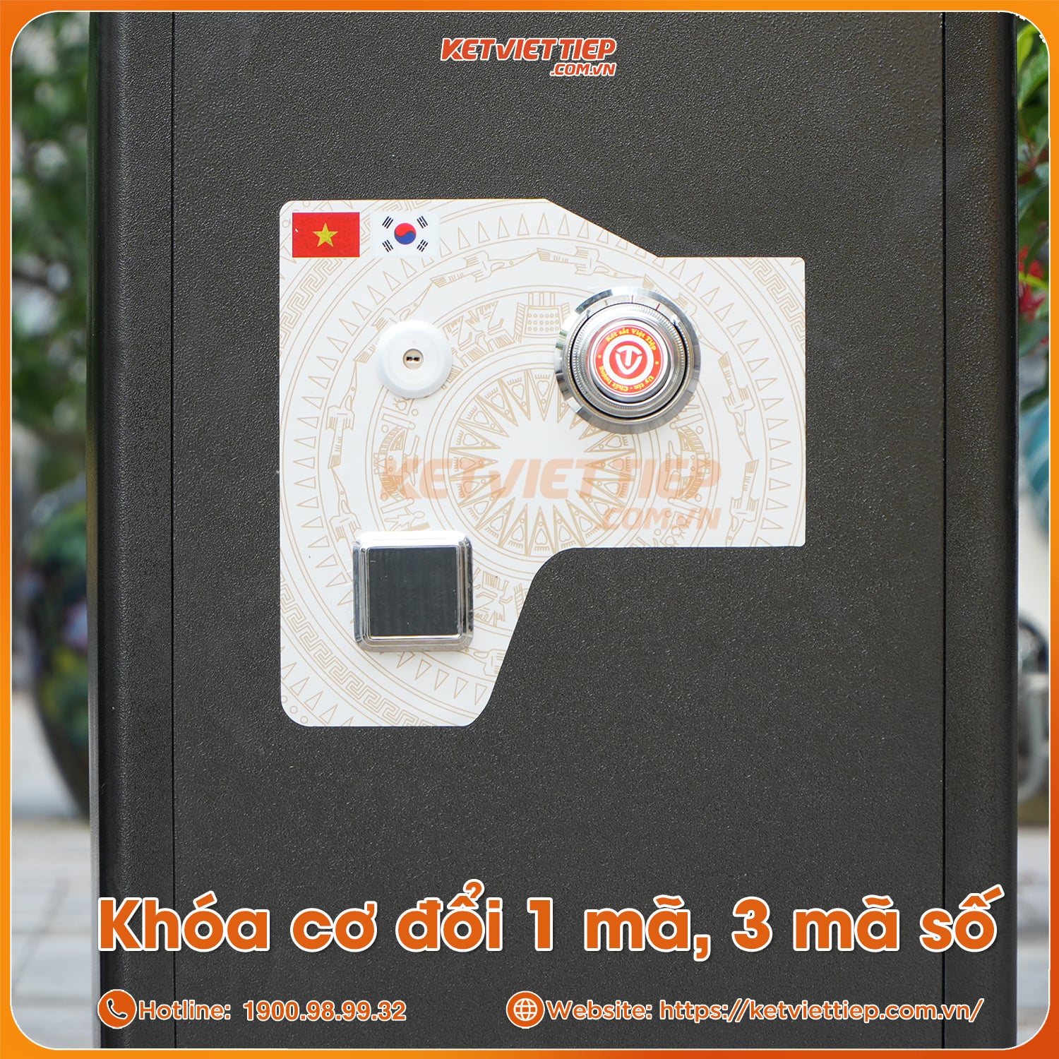 Két Sắt Siêu Cường Việt Tiệp Cỡ Lớn KSC100DM Khóa Cơ Đổi Mã