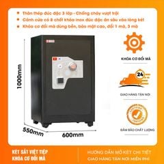 Két Sắt Siêu Cường Việt Tiệp Cỡ Lớn KSC100DM Khóa Cơ Đổi Mã