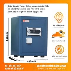 Két sắt Việt Tiệp siêu cường KVTSC65 điện tử thép đúc đặc nguyên tấm