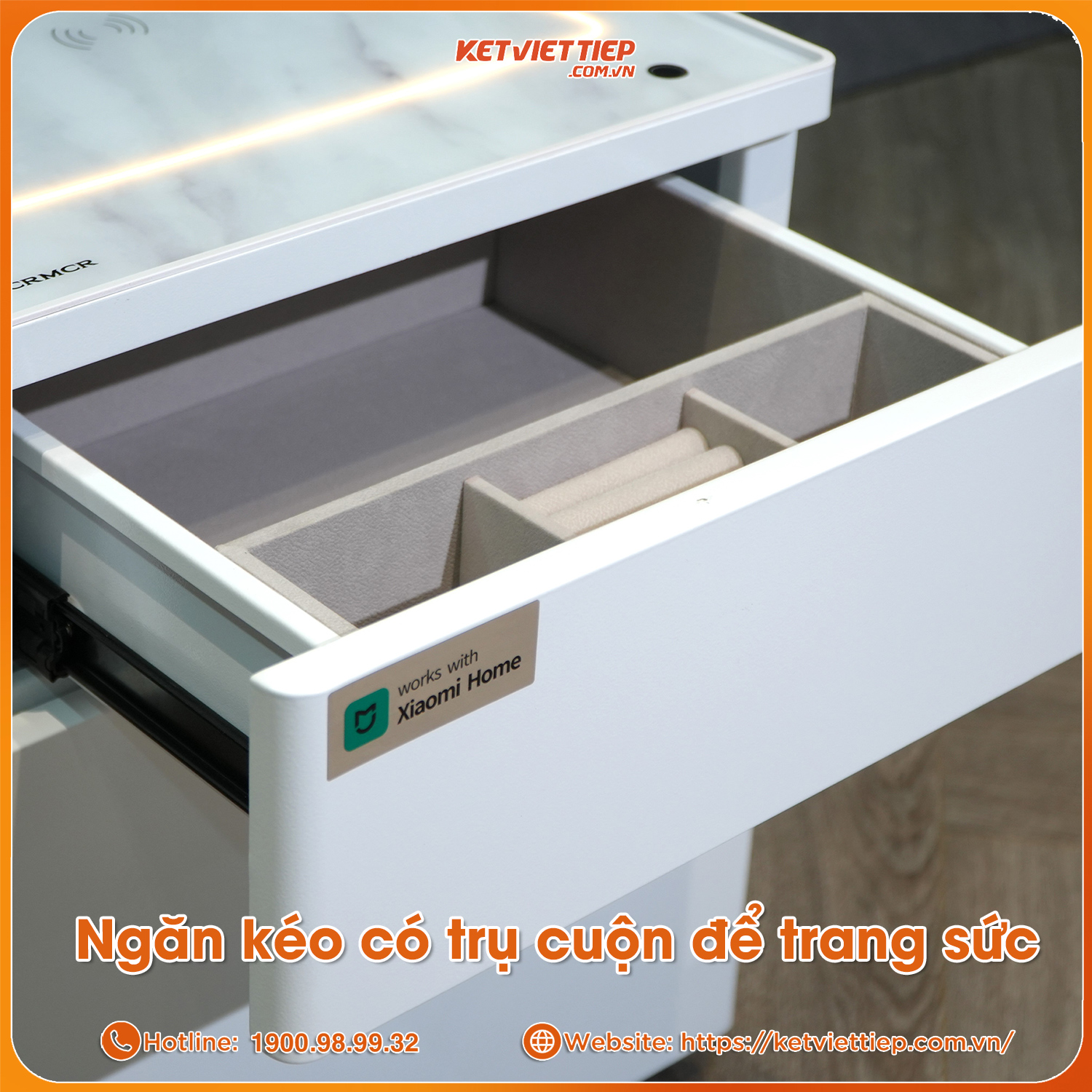 Két Sắt Tủ Đầu Giường Thông Minh Xiaomi CRMCR 50YN Kết Nối APP Xiaomi Home