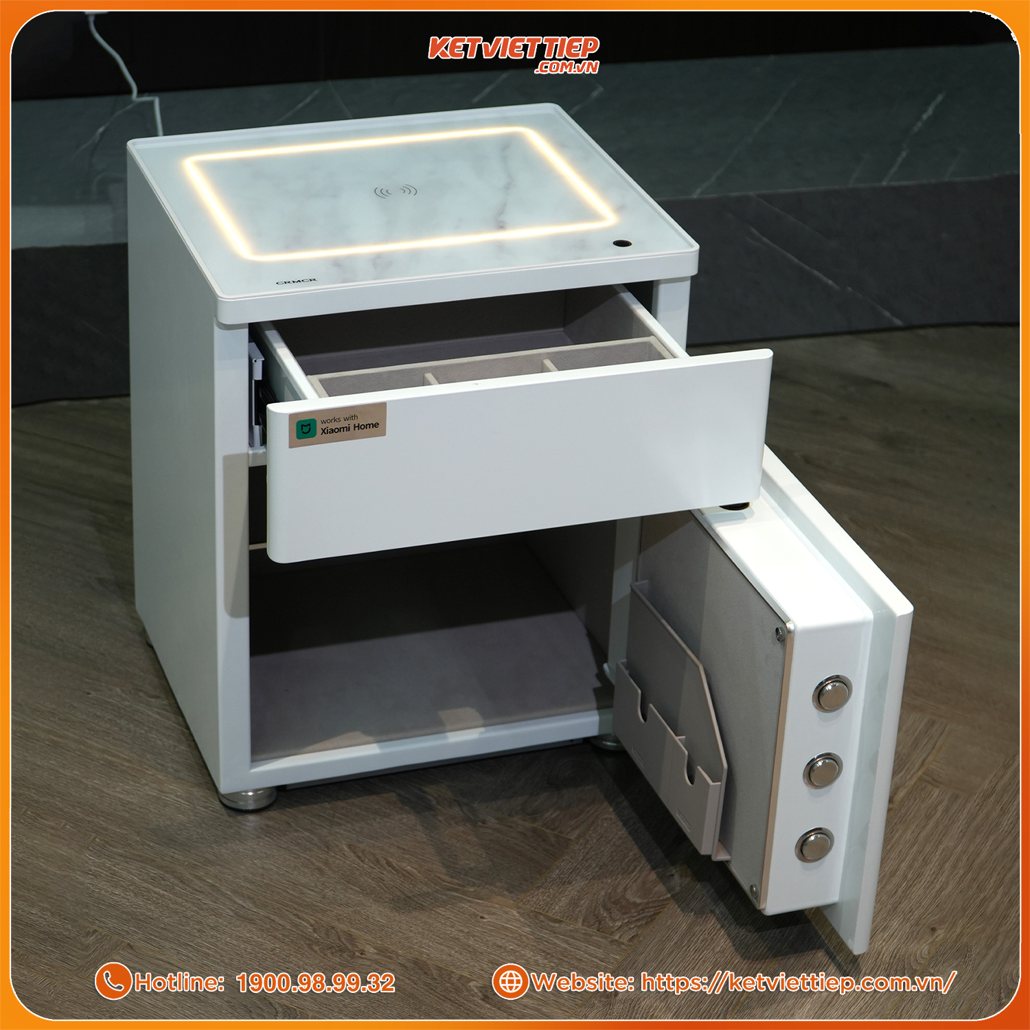 Két Sắt Tủ Đầu Giường Thông Minh Xiaomi CRMCR 50YN Kết Nối APP Xiaomi Home