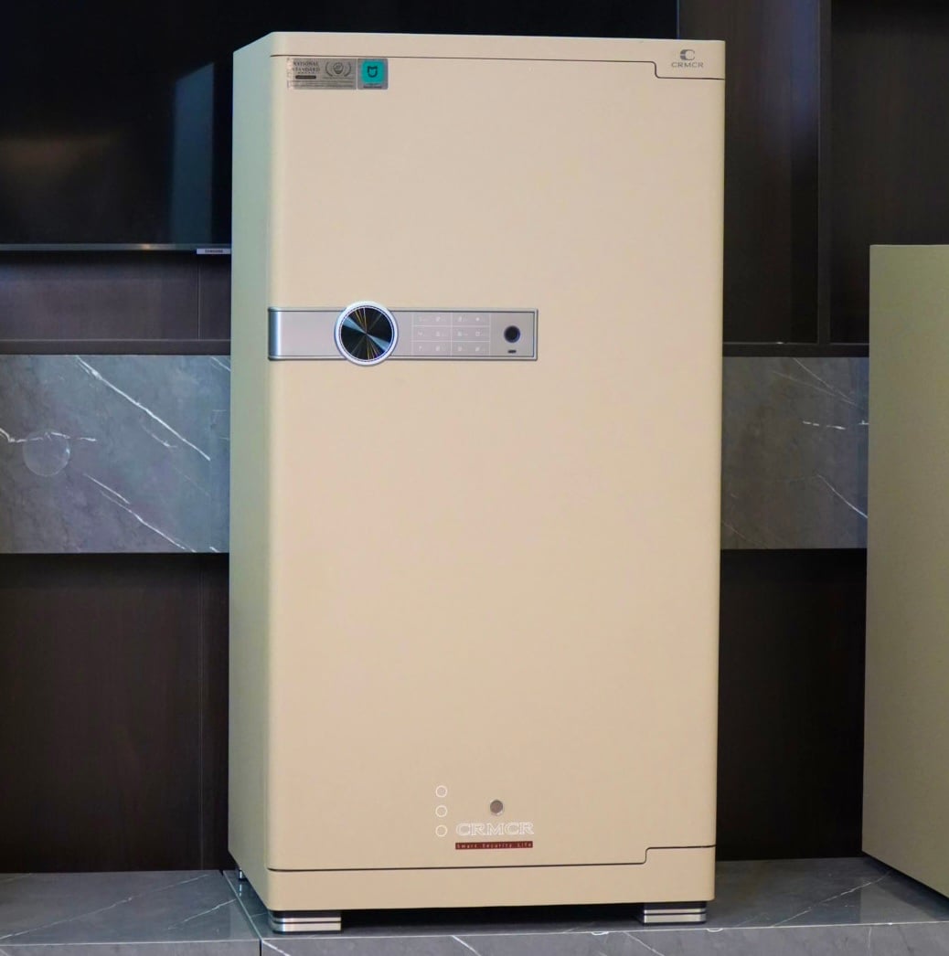 Két sắt Xiaomi CRMCR 100JB Thép đặc nguyên khối - Khóa vân tay điện tử định danh người dùng
