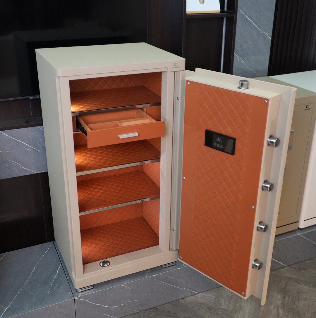 Két sắt Xiaomi CRMCR 100JB Thép đặc nguyên khối - Khóa vân tay điện tử định danh người dùng