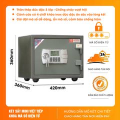 Két Sắt Việt Tiệp mini KVT32 điện tử chống cháy