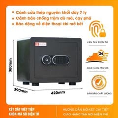 Két sắt Việt Tiệp siêu cường KVTSC41 Vân tay điện tử