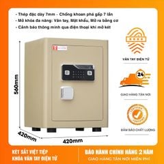 Két sắt Việt Tiệp SPM65 Khoá Vân Tay Điện Tử Kết Nối Thông Minh Về Điện Thoại