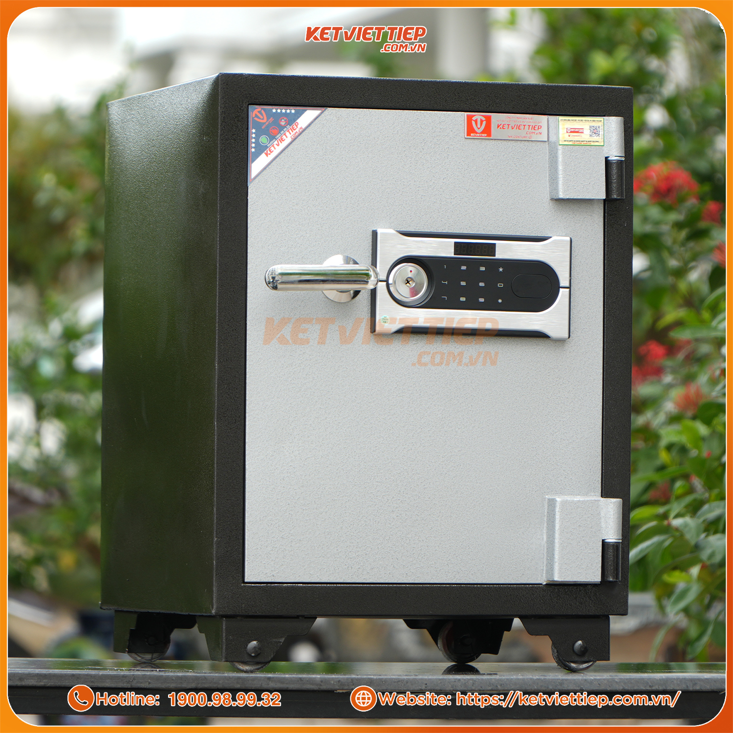 Két Sắt Việt Tiệp chính hãng KV91DT Khóa Điện Tử chống cháy báo động