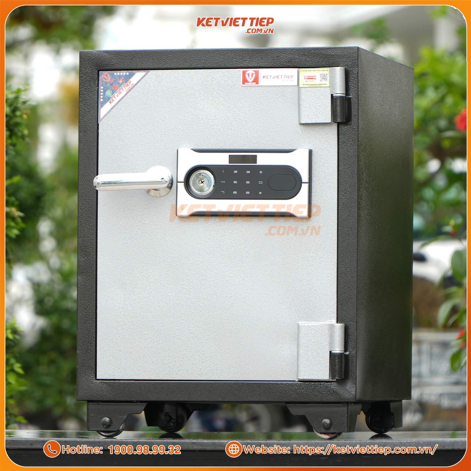 Két Sắt Việt Tiệp chính hãng KV91DT Khóa Điện Tử chống cháy báo động