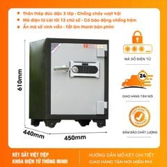 Két Sắt Việt Tiệp chính hãng KV91DT Khóa Điện Tử chống cháy báo động