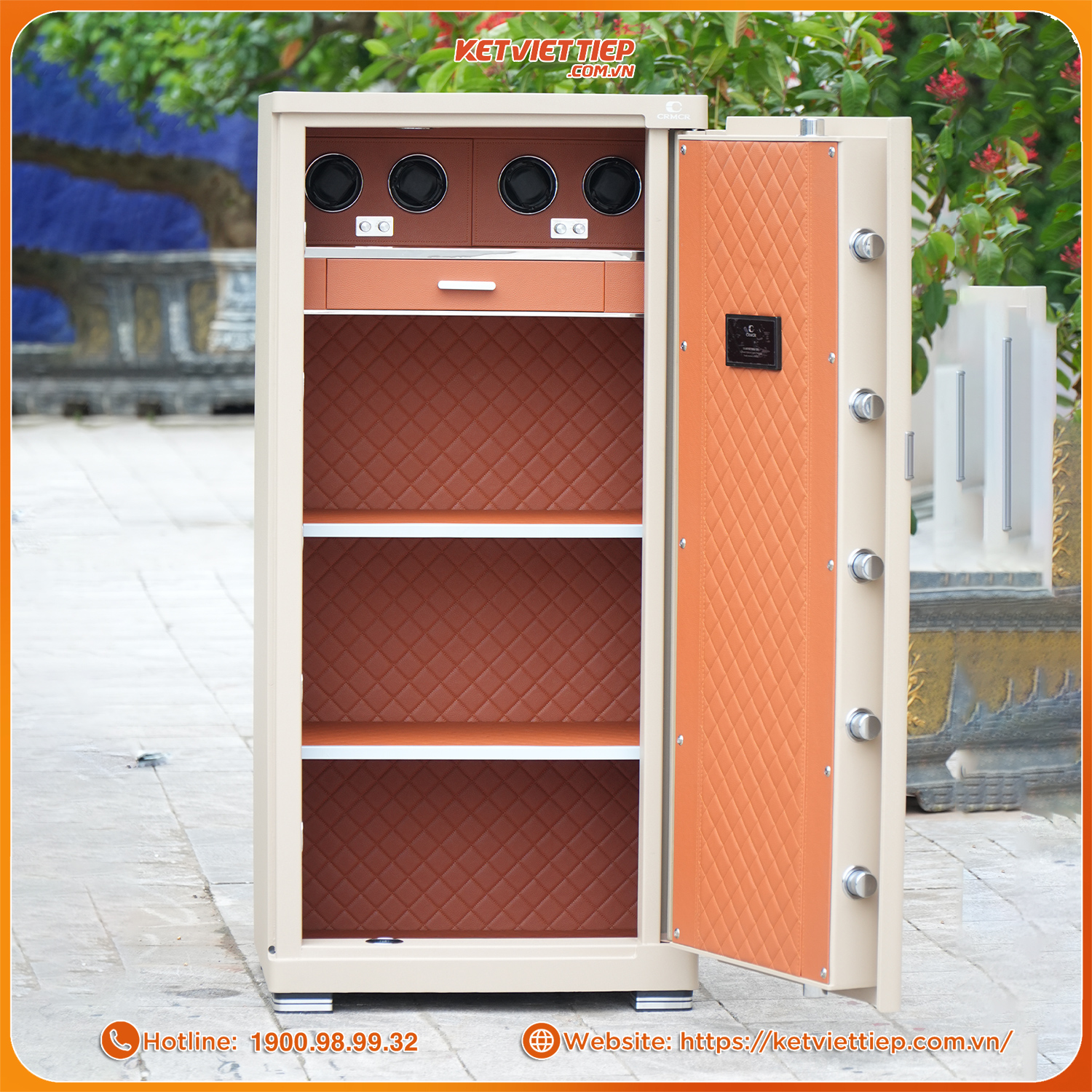 Két Sắt Xiaomi CRMCR 120JBW Có Ngăn Đồng Hồ Xoay, Kết Nối APP Xiaomi Home