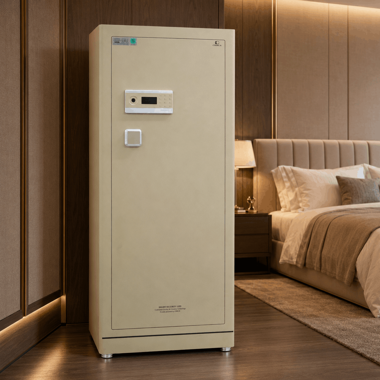 Két Sắt Xiaomi CRMCR 150LE Chính Hãng Cỡ Lớn Cao 154cm + Khóa Vân Tay Điện Tử Định Danh Người Mở + Chứng Nhận Chống Trộm A10