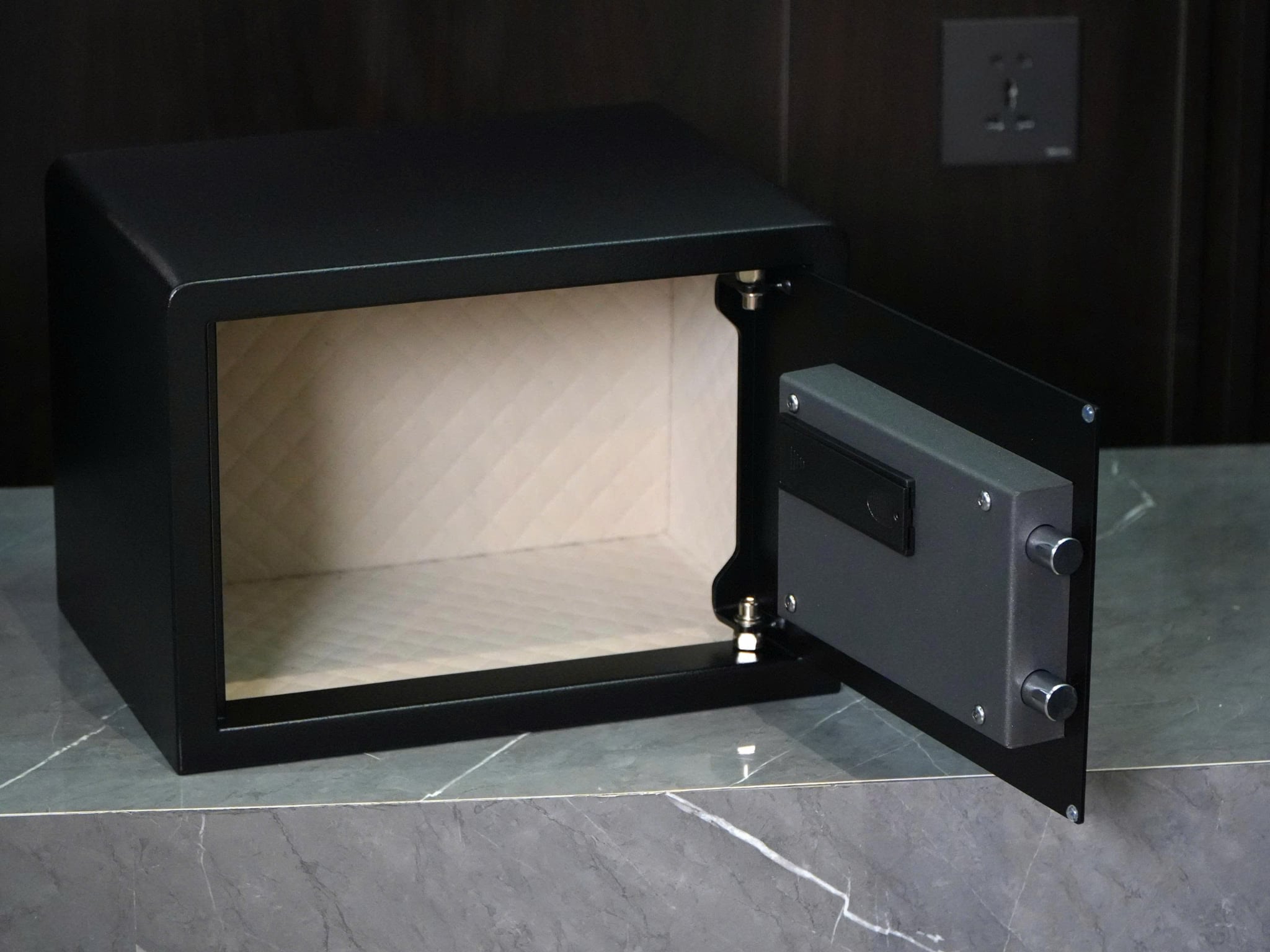 Két Sắt Xiaomi CRMCR 25LN – Két Mini Premium Bảo Mật 5 Cách Mở, Để Vừa A4, Chống Lộ Mật Khẩu