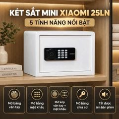 Két Sắt Xiaomi CRMCR 25LN – Két Mini Premium Bảo Mật 5 Cách Mở, Để Vừa A4, Chống Lộ Mật Khẩu