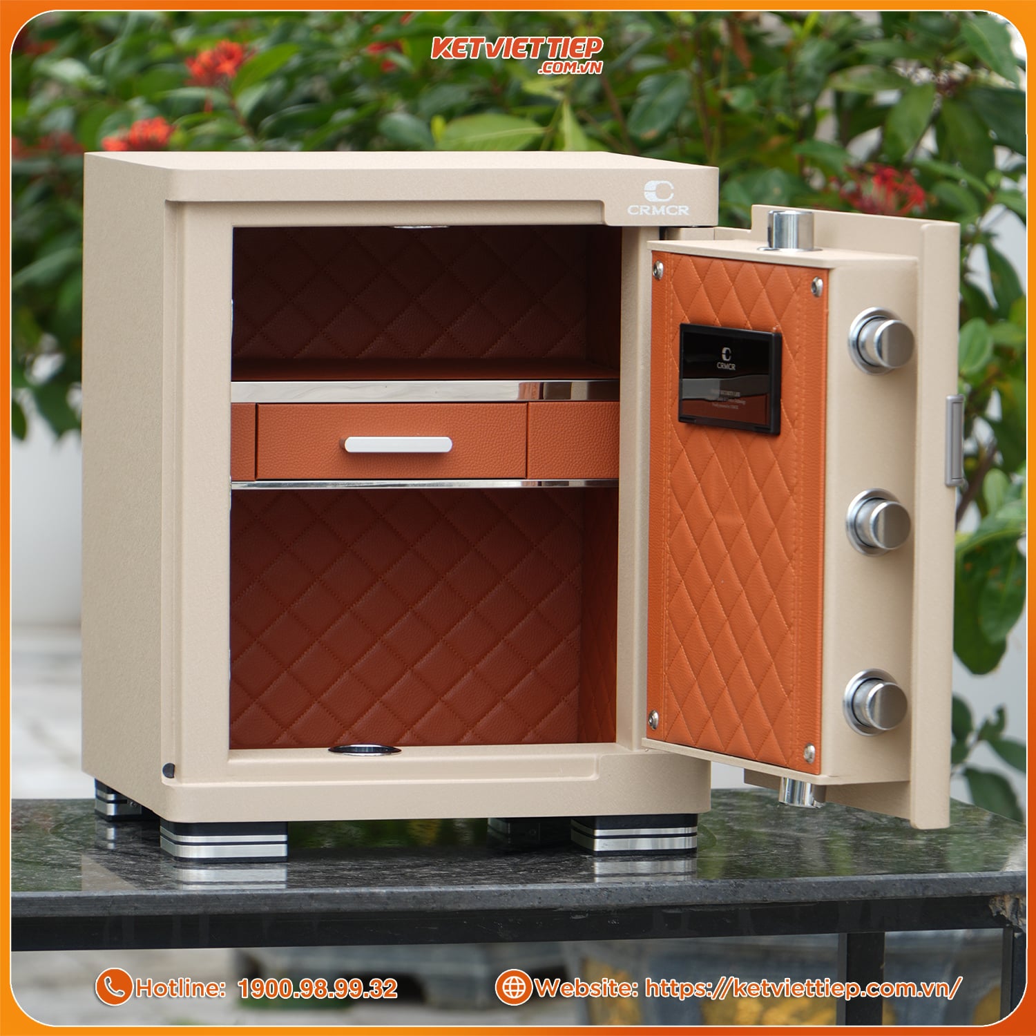 Két Sắt Xiaomi CRMCR 45JB Khóa Vân Tay Điện Tử, Kết Nối APP Xiaomi Home