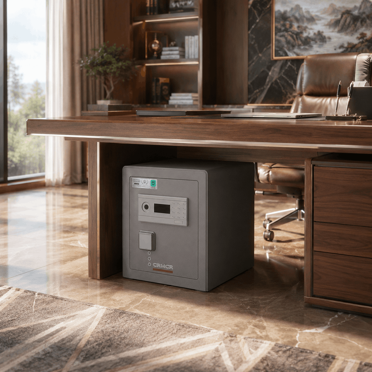Két Sắt Nhập Khẩu Xiaomi CRMCR 45LB Vân Tay Điện Tử, Xác Minh Danh Tính Người Mở