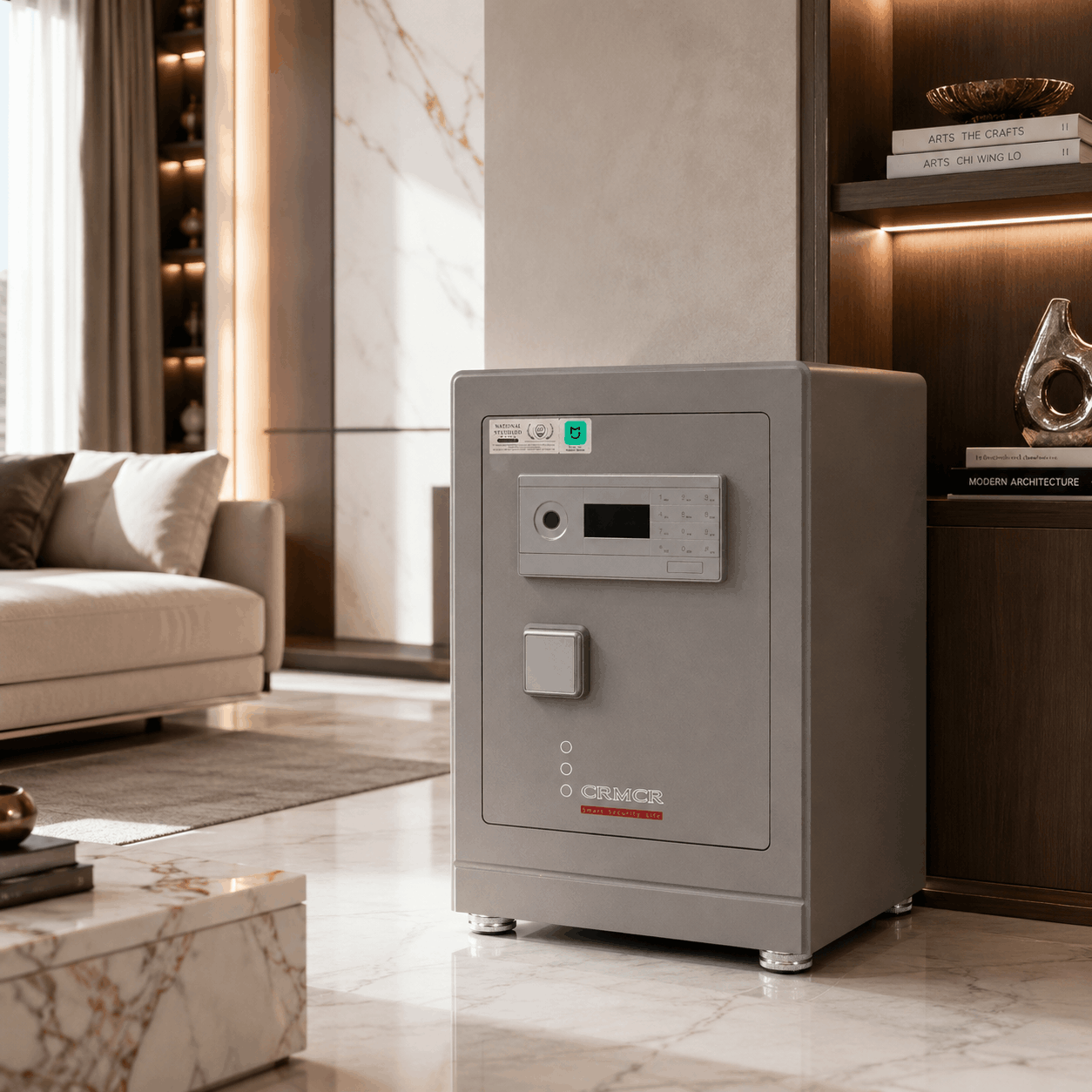 Két Sắt Nhập Khẩu Xiaomi CRMCR 61LB Vân Tay Điện Tử, Xác Minh Danh Tính Người Mở