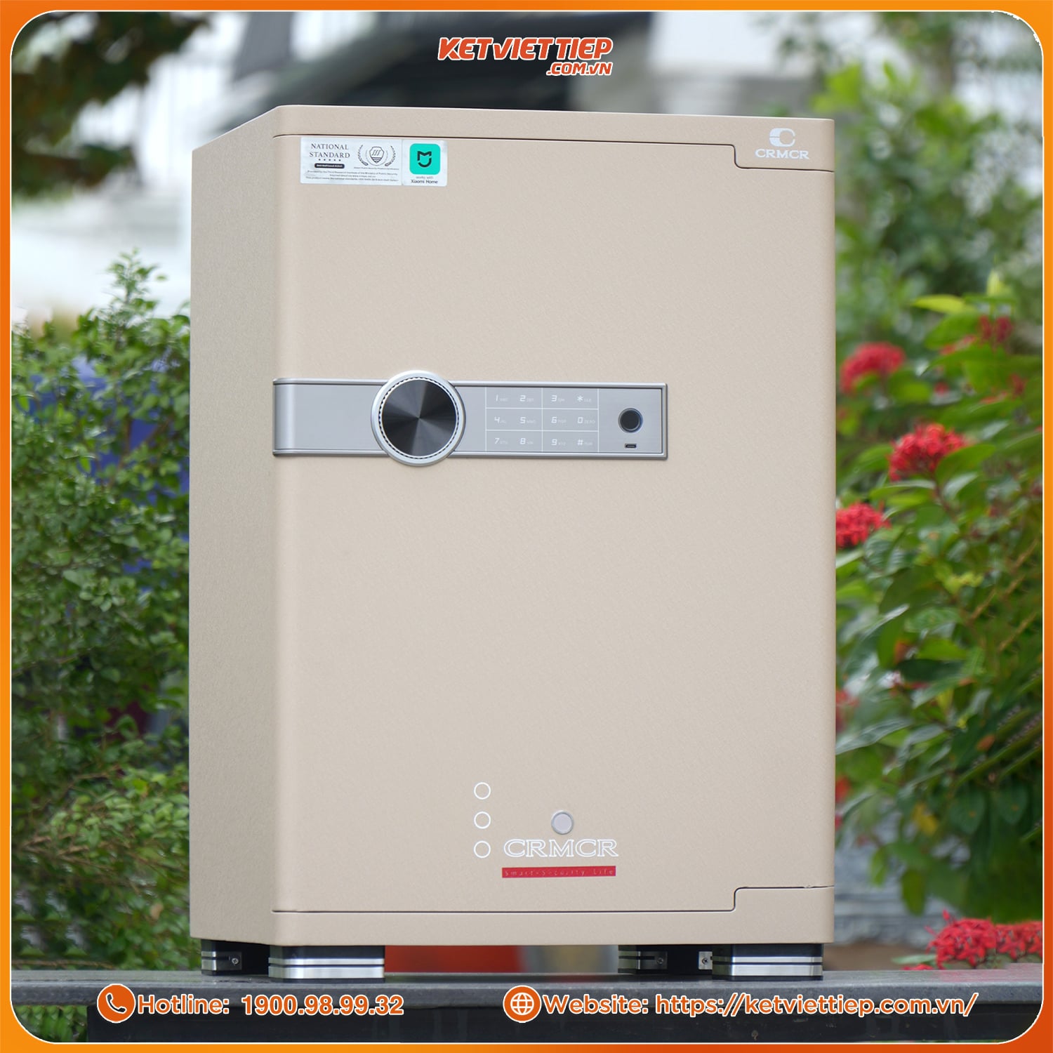 Két Sắt Xiaomi CRMCR 65JB Khóa Vân Tay Điện Tử, Kết Nối APP Xiaomi Home