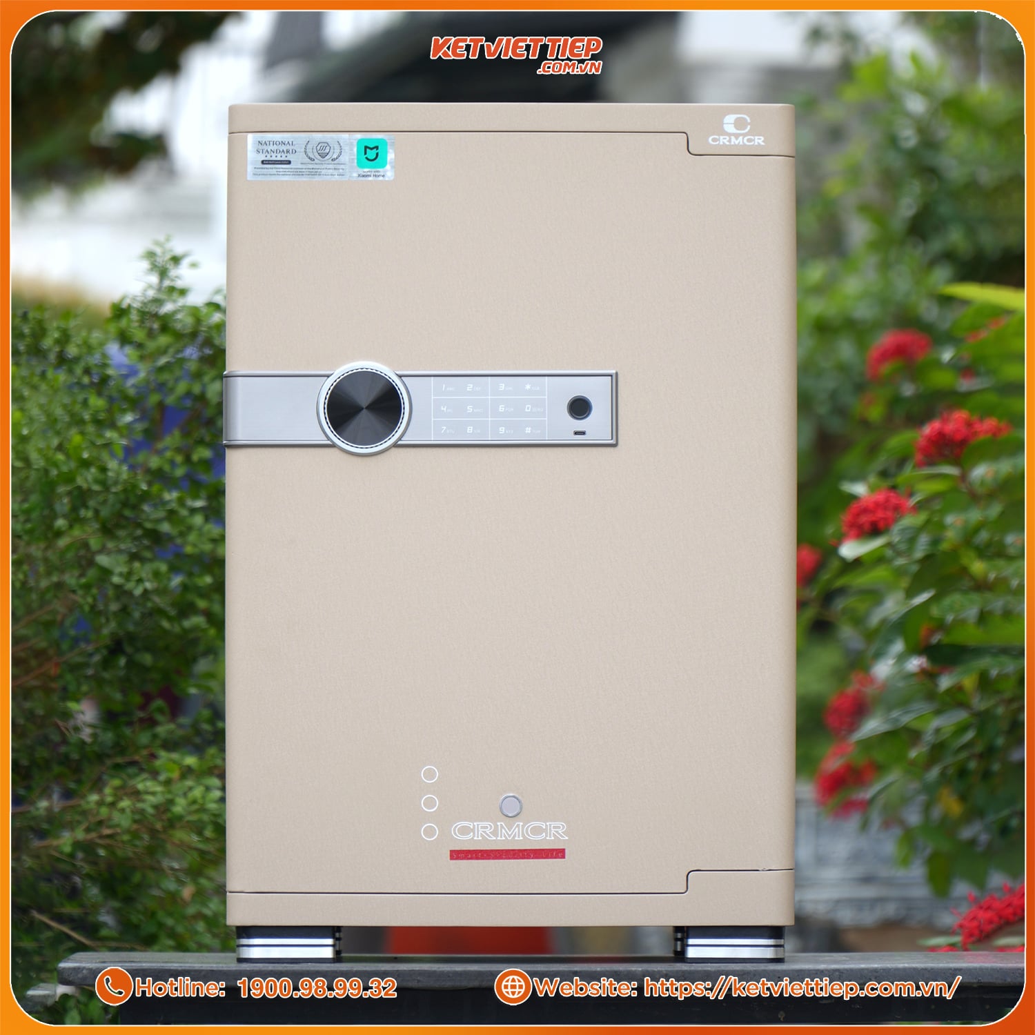 Két Sắt Xiaomi CRMCR 65JB Khóa Vân Tay Điện Tử, Kết Nối APP Xiaomi Home