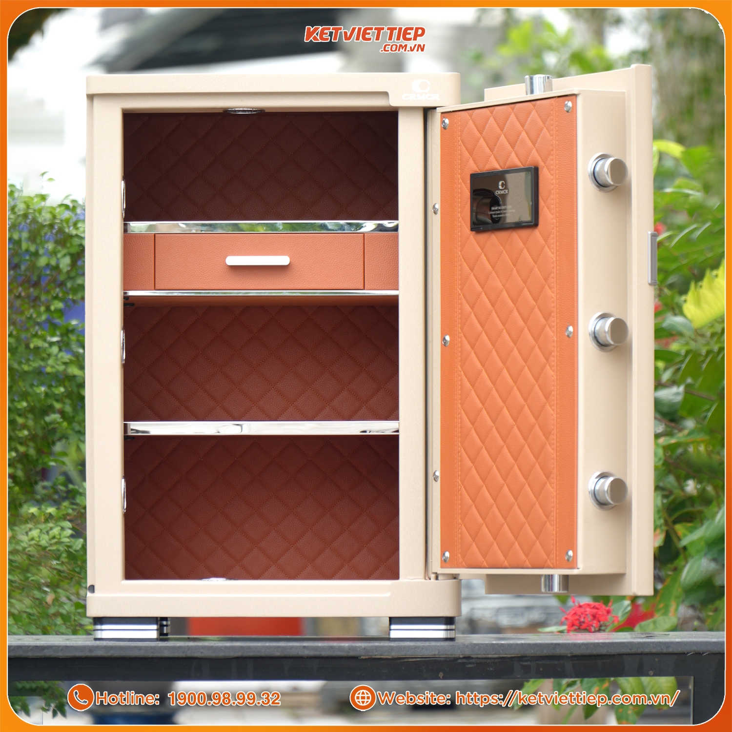 Két Sắt Xiaomi CRMCR 65JB Khóa Vân Tay Điện Tử, Kết Nối APP Xiaomi Home