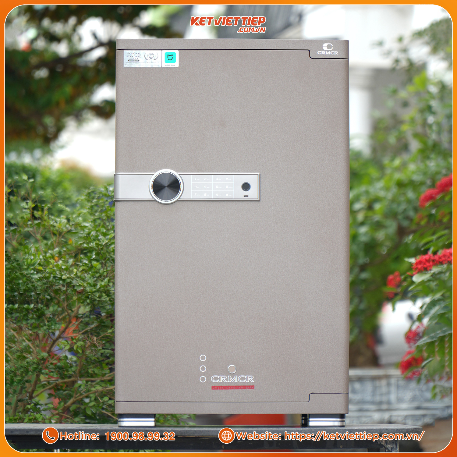 Két Sắt Xiaomi CRMCR 80JB Khóa Vân Tay Điện Tử, Kết Nối APP Xiaomi Home