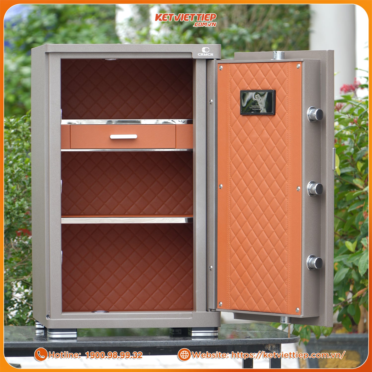 Két Sắt Xiaomi CRMCR 80JB Khóa Vân Tay Điện Tử, Kết Nối APP Xiaomi Home