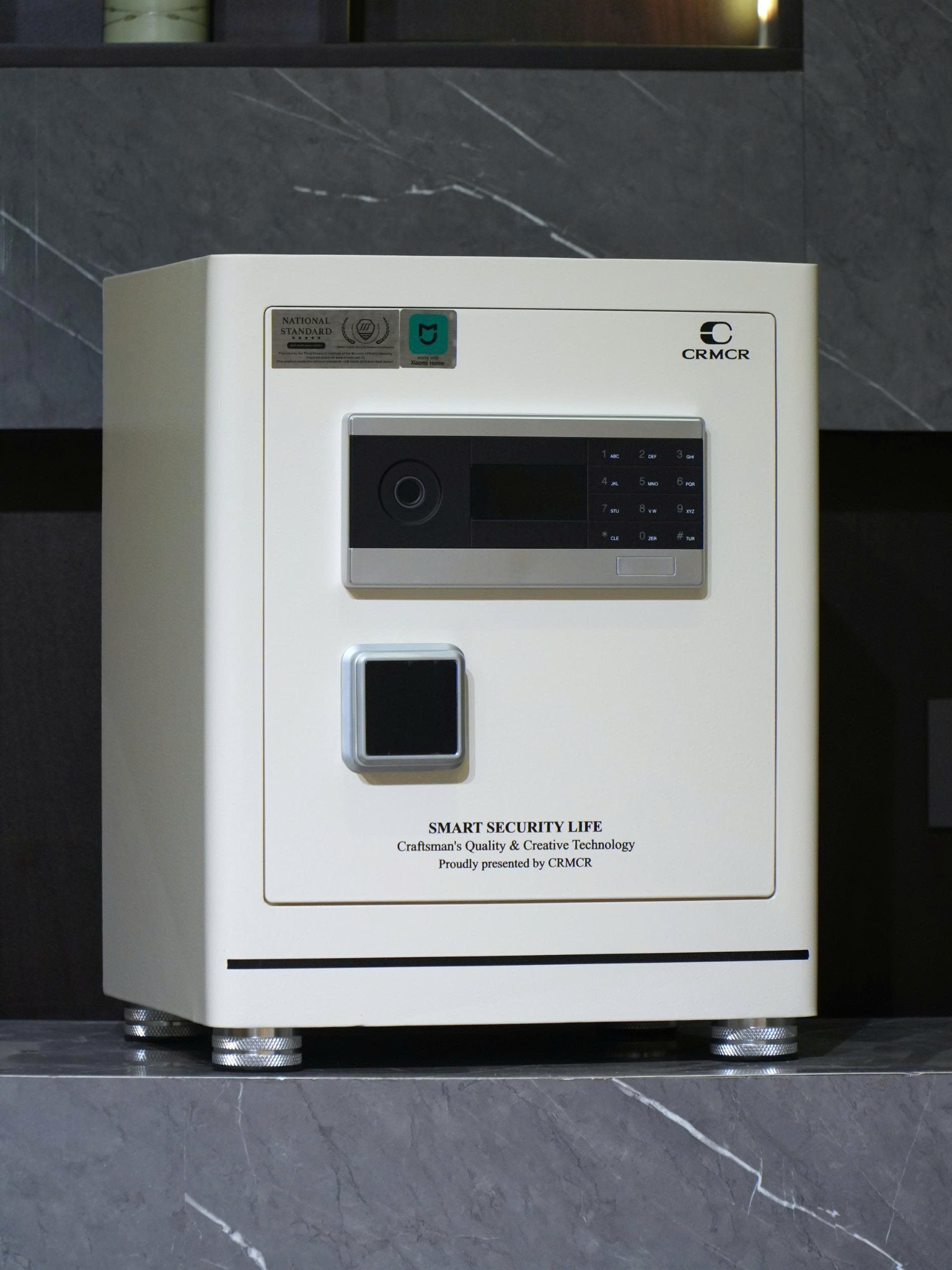 Két Sắt Xiaomi CRMCR 50LE Vân Tay Điện Tử Định Danh Người Mở, Thép Đặc Nguyên Khối 6 Mặt, Chống Trộm A10