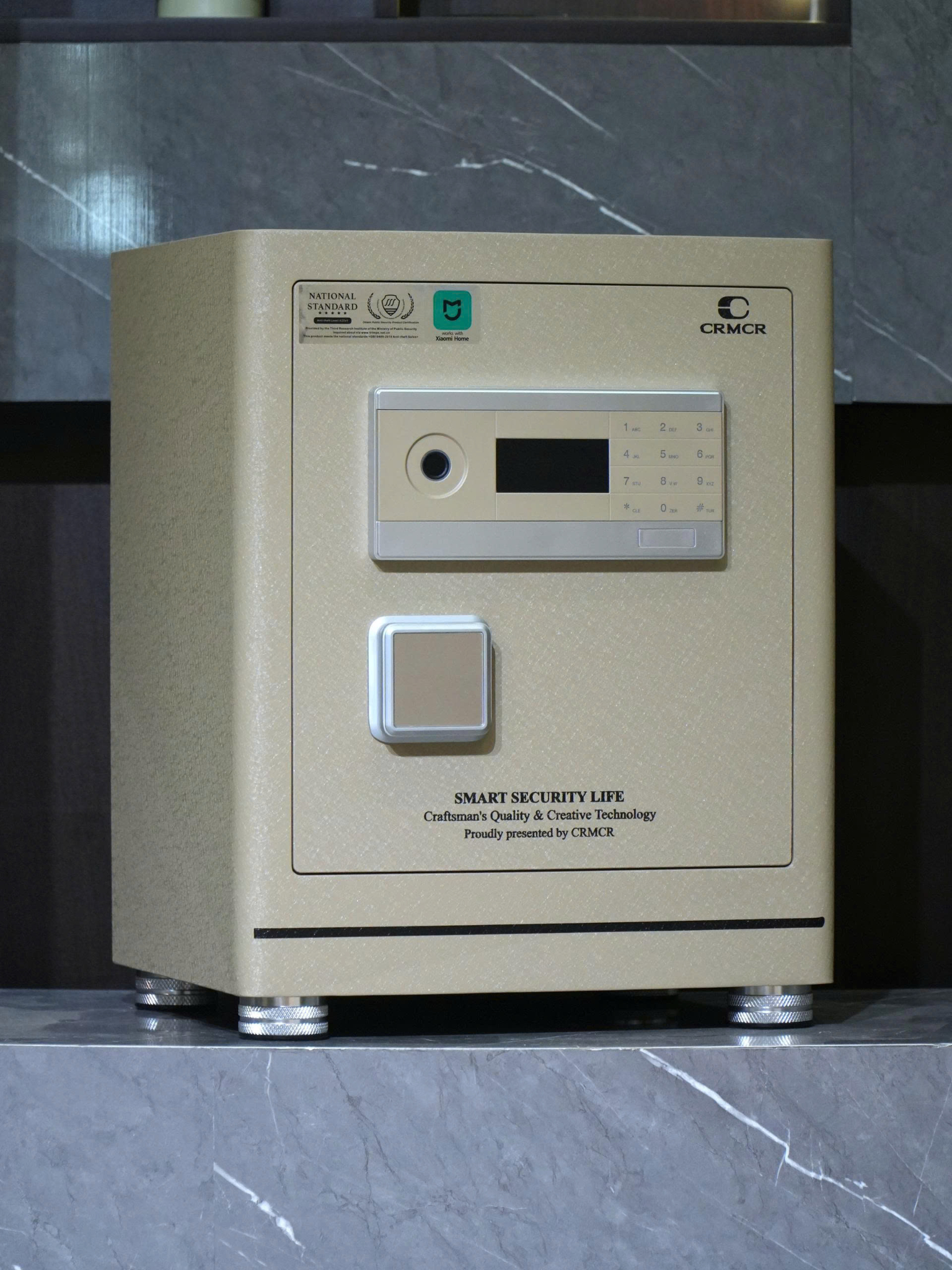 Két Sắt Xiaomi CRMCR 50LE Vân Tay Điện Tử Định Danh Người Mở, Thép Đặc Nguyên Khối 6 Mặt, Chống Trộm A10