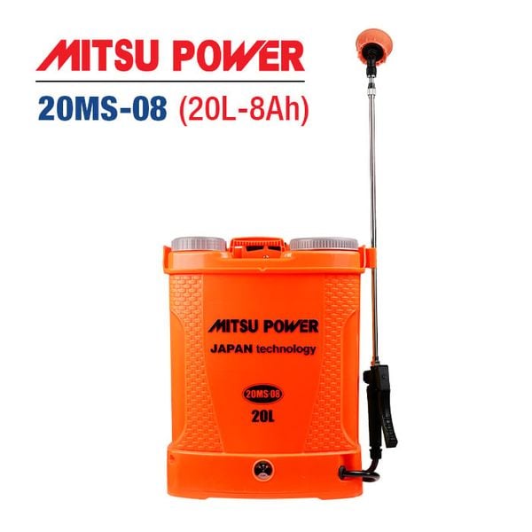 Bình xịt điện MITSU POWER 20MS-08 (Màu cam, 20L, 8AH)