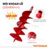 Mũi khoan đất đôi | Mũi khoan lỗ trồng cây hiệu MOTOKAWA 100mm,150mm, 200mm, 250mm, 300mm