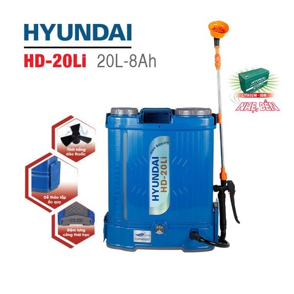 Bình xịt điện HYUNDAI HD-20LI (20L, 8AH)